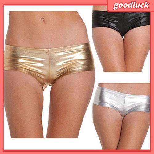 [GOLUK] Quần Short Mini Ánh Kim Loại Lấp Lánh Nổi Bật Đi Tiệc Khiêu Vũ Punk Cho Nữ