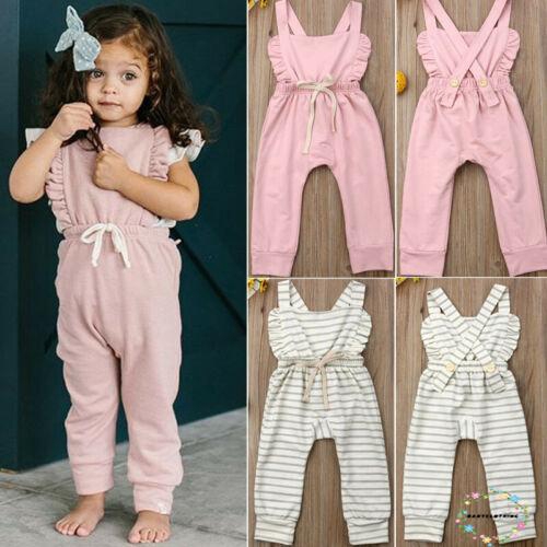 Bộ áo không tay liền quần dài chất liệu cotton phong cách thời trang hè dành cho các bé gái