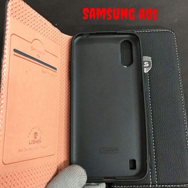 Bao da Lishen cho Samsung A01/ A10S/ A20S / M20 có ngăn nhét thẻ | BigBuy360 - bigbuy360.vn