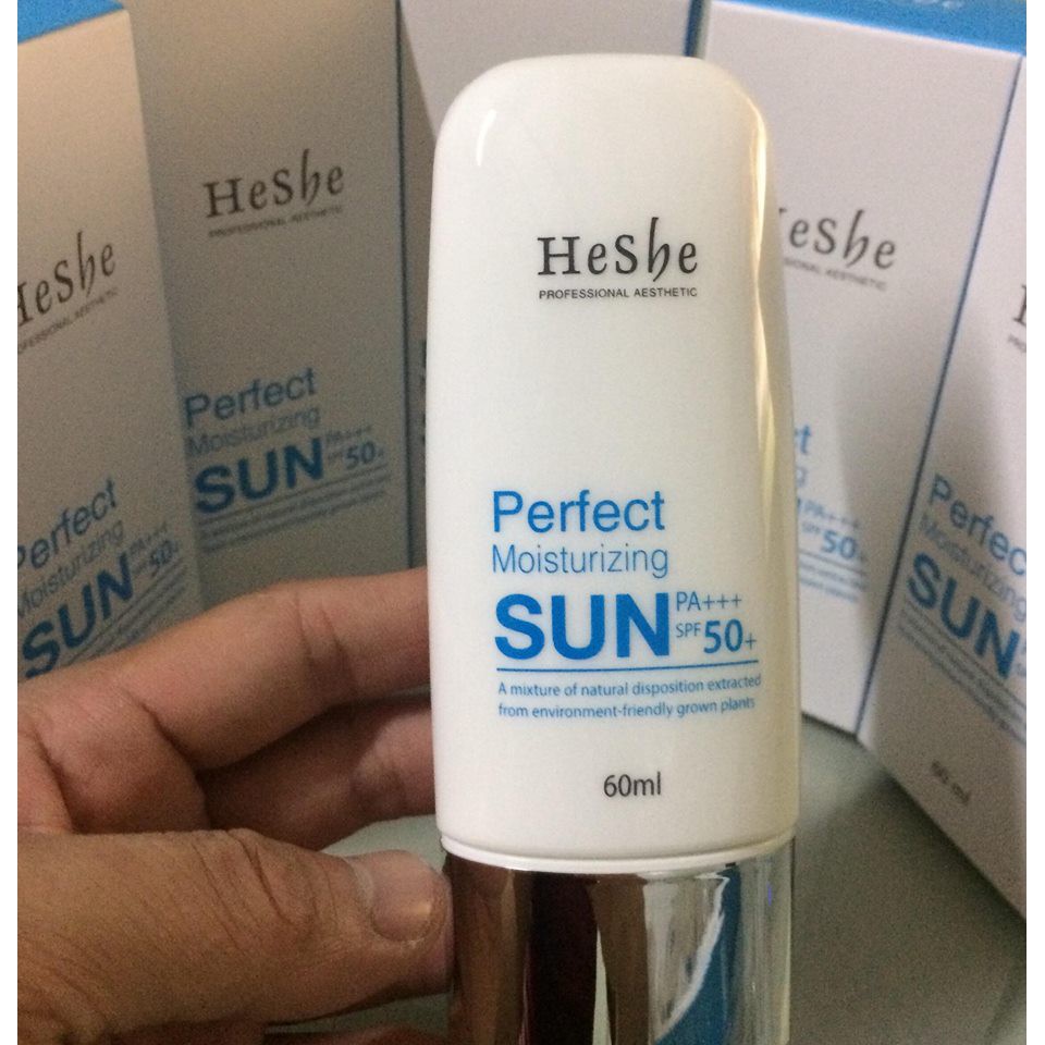 [Mã 55FMCGSALE1 giảm 10% đơn 250K] [Date 2023 mẫu mới] Kem chống nắng vật lý Heshe SPF 50++/PA+++ Hàn Quốc