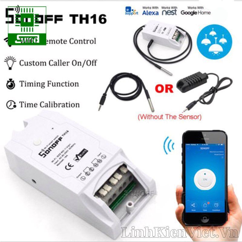 Công tắc điều khiển từ xa Wifi Smart Switch Sonoff TH16
