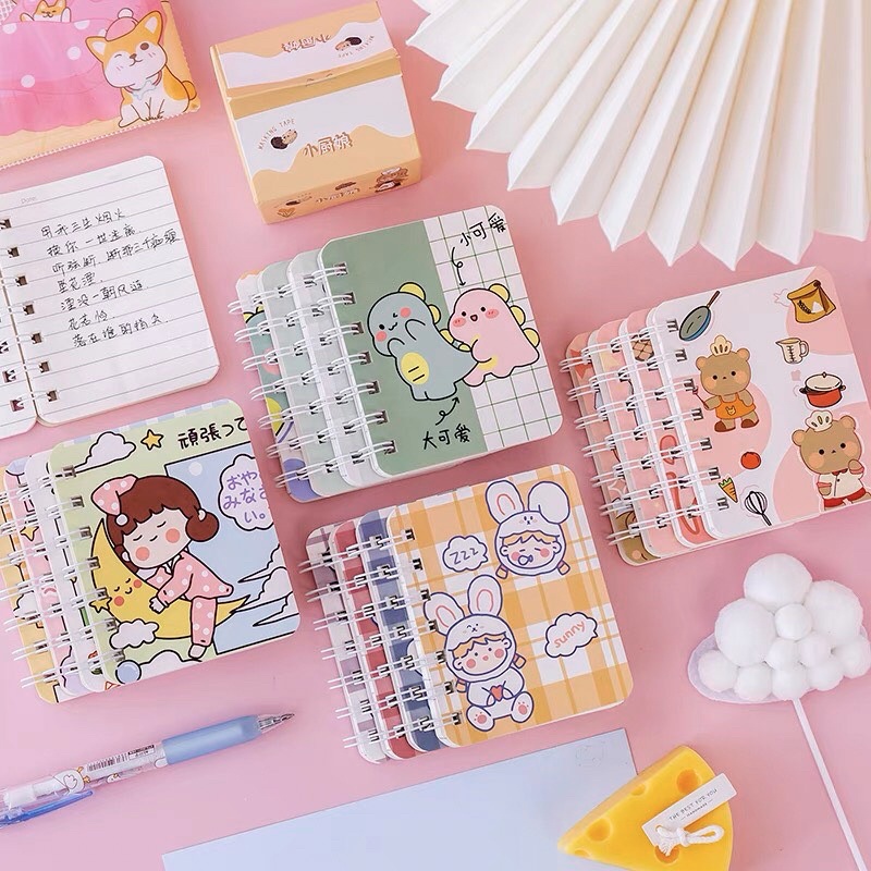 Sổ tay A7 mini nhiều hình dễ thương