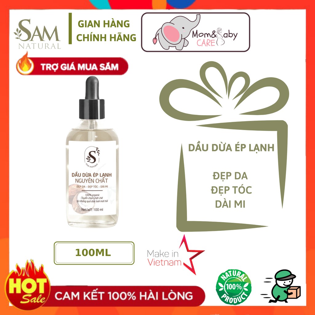 DẦU DỪA ÉP LẠNH NGUYÊN CHẤT SAMNATURAL-100ml