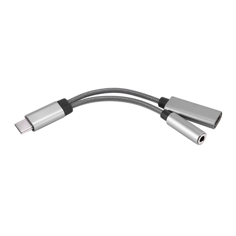 Dây Cáp Sạc Nhanh 2 Trong 1 USB C Sang Giắc Cắm Tai Nghe 3.5mm PD 60W Cho Galaxy S21 S20 Ultra S20