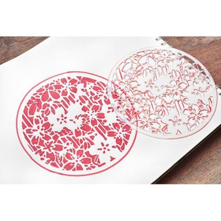 Thước mẫu stencil Mẫu hoa tròn