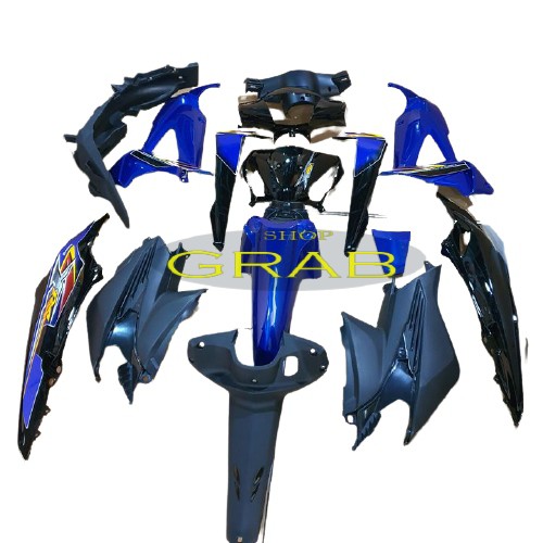 [TẶNG TEM XE] Bộ dàn áo xe Wave RSX 100 đời 2008 -2009 Nhựa ABS cao cấp Màu Xanh - Cụm pha đèn trước