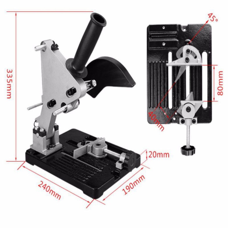 Đế kẹp máy mài cầm tay thành máy bàn cắt mini Dùng được cho các loại máy cắt góc có kích thước đá dưới 125mm