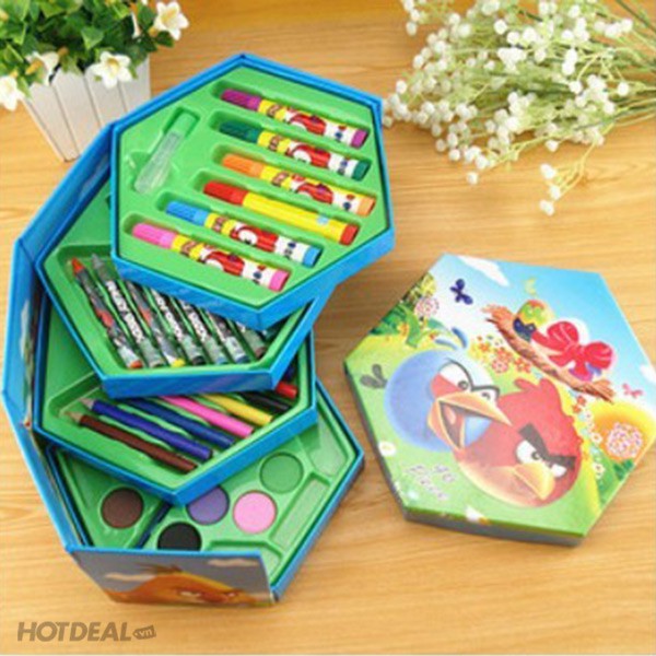 HỘP BÚT CHÌ MÀU 3 TẦNG CÓ THỂ XOAY VỚI HOẠ TIẾT HỌAT HÌNH DỄ THƯƠNG GIÚP BÉ SÁNG TẠO HƠN KHI VẼ TRANH