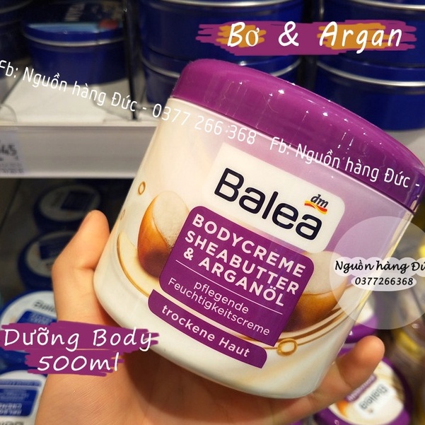 Dưỡng thể Balea chiết xuất Bơ &amp; Argan