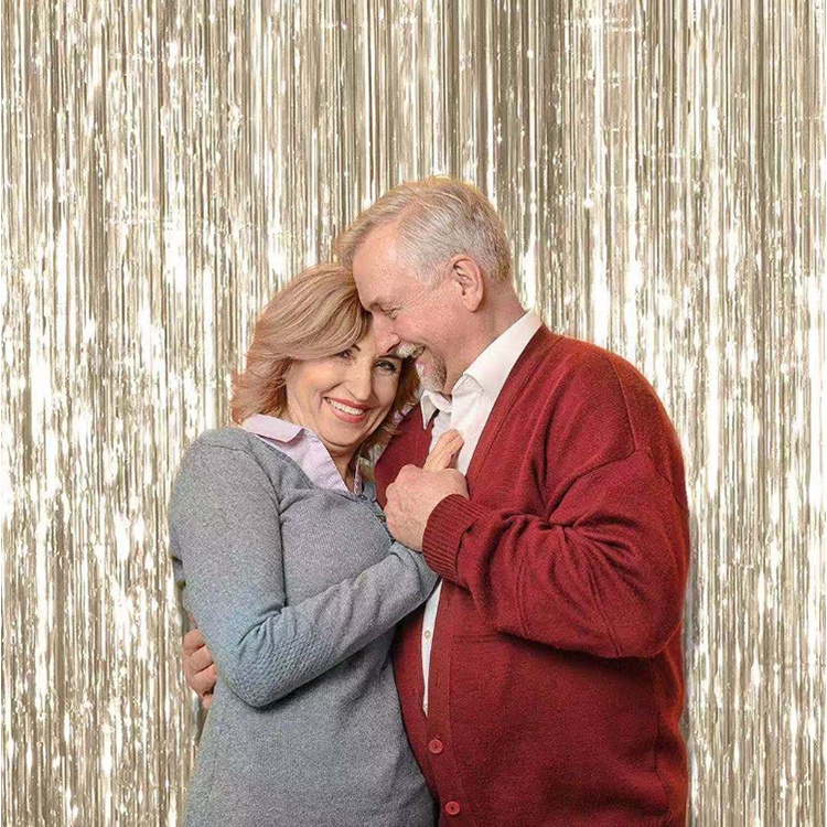 Rèm Cửa Phông Nền Kim Tuyến Lấp Lánh 2M Dùng Trang Trí Tiệc Cưới / Sinh Nhật