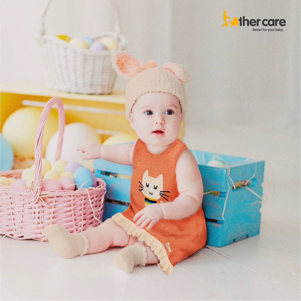 Váy len sát nách họa tiết chú mè trẻ em Fathercare chính hãng