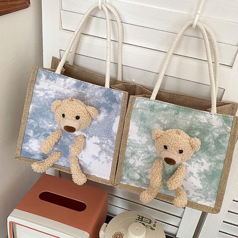 Túi Xách Nữ Cỡ Lớn In Hình Gấu Dễ Thương