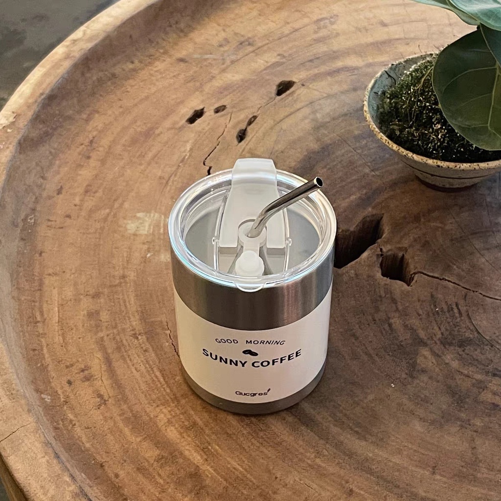 Bình Đựng Cà Phê 300ml Bằng Thép Không Gỉ Tiện Dụng