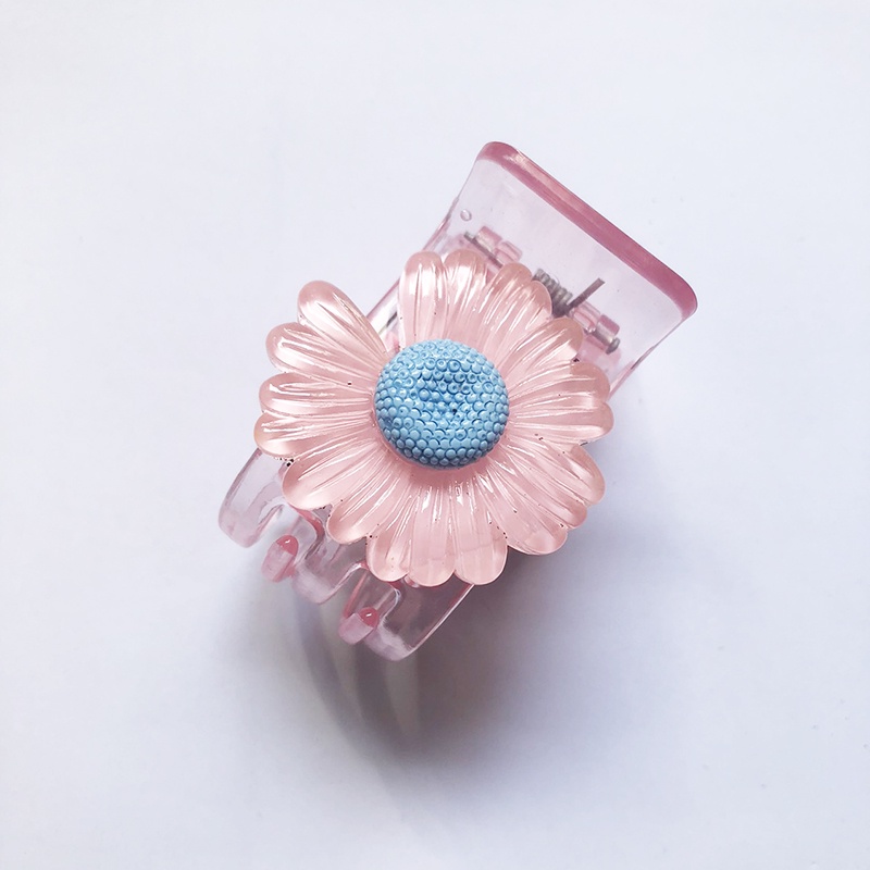 01 Kẹp càng cua (gấp tóc) 5 răng trong suốt hoa cúc hoa mi xinh xắn DTonline (ngẫu nhiên)