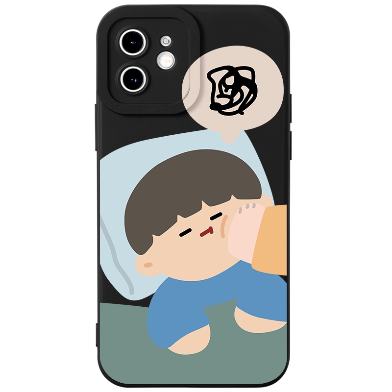 Ốp lưng JURSUE hoạt hình cặp đôi dễ thương đẹp cho iPhone 13 12 11 Pro Max SE 2020 X XR XS 8 7 ip 6S 6 Plus Y1849