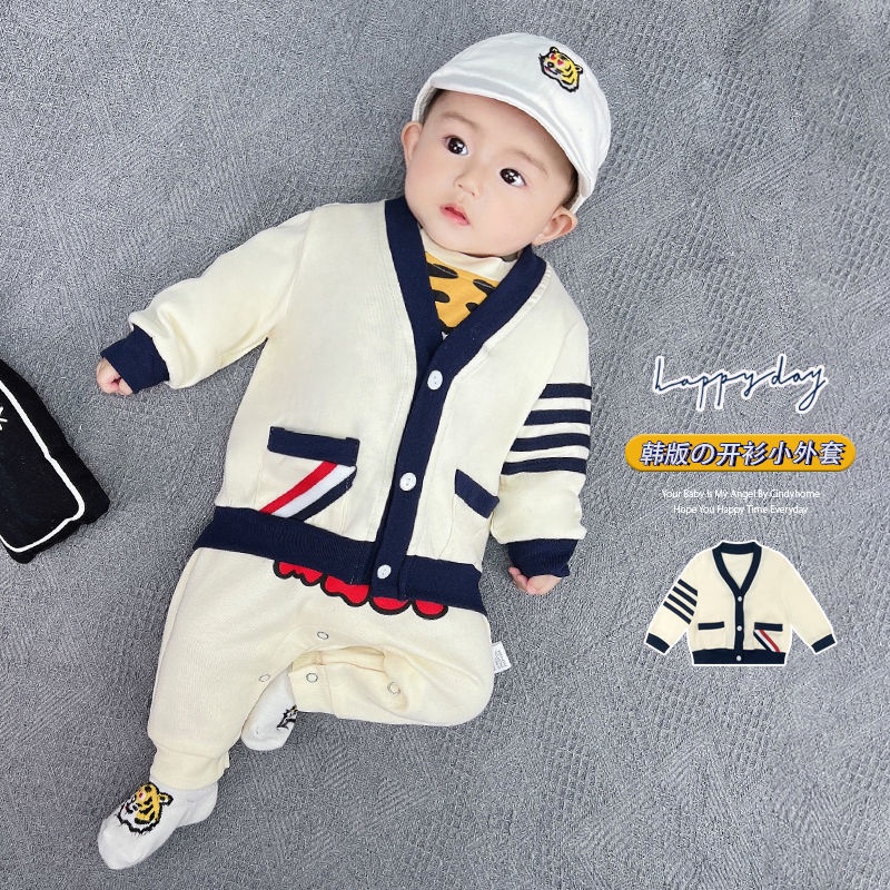 Áo Khoác Cotton Mỏng Phong Cách Hàn Quốc Cho Bé 0-18 Tháng Tuổi