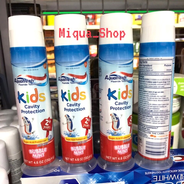 Kem đánh răng cho bé Aquafresh Kids   100ml Của Mỹ