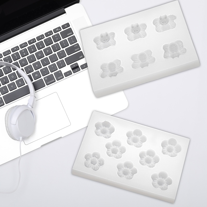 Sa Khuôn Làm Trang Sức Hình Ong Và Hoa Bằng Nhựa Resin DIY