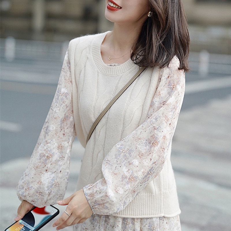 ZHELIHANGFEI Áo Len Không Tay Phong Cách Nhật Bản Dễ Phối Đồ