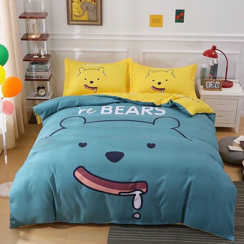 Trọn Bộ Chăn Ga Gối  Cotton Tina MẪU BIỆT ĐỘI CHÓ CỨU HỘ.Siêu Cute Dễ Thương. Sallyphuongmai Shop