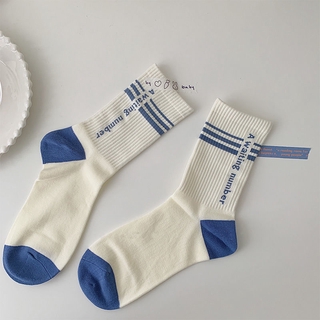 Tất cổ cao màu trơn họa tiết đơn giản phong cách Nhật Bản