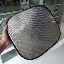 Tấm che nắng ô tô 2 mặt bạc và xanh | Tấm che nắng cửa bên sườn xe | Kích thước 35x44cm | BigBuy360 - bigbuy360.vn