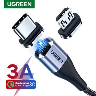 Cáp sạc từ tính UGREEN Sạc nhanh USB Loại C Cáp nam châm Micro USB Dữ liệu dây sạc Điện thoại di động Cáp USB