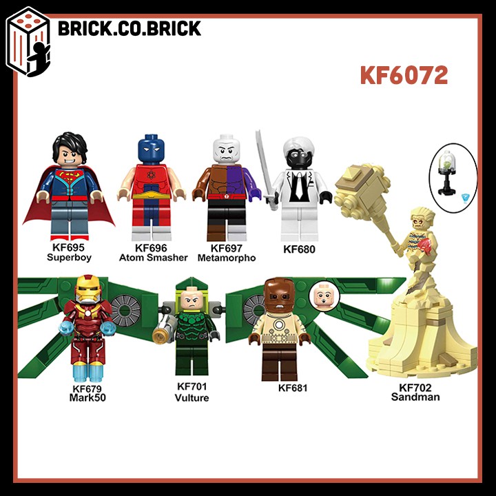 KOPF 6072- Đồ chơi lắp ráp minifigures và non lego - Mô hình lắp ghép sáng tạo nhân vật hư cấu từ Marvel và DC