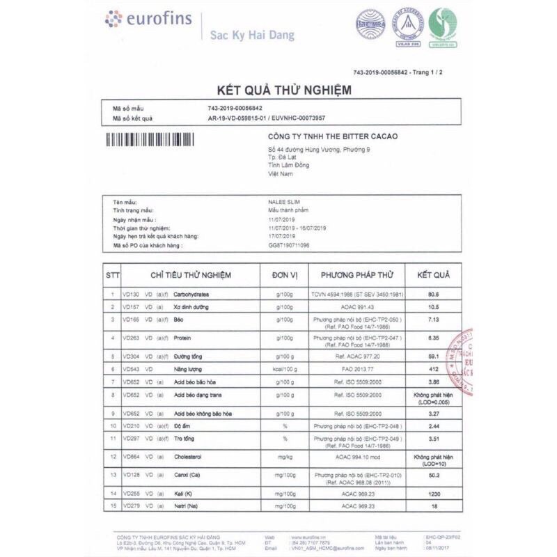 Nalee Slim - Ca cao giảm cân hộp 20 gói | BigBuy360 - bigbuy360.vn