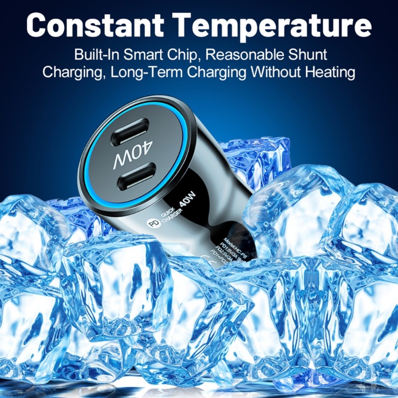 Tẩu Sạc Nhanh PD + PD Điện Áp Đầu Vào 12-24V Cho Xe Hơi