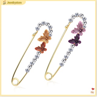 {jewelrystore} Trâm Cài Áo Hình Bướm Đôi Đính Đá Sang Trọng Cho Nữ