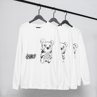 Áo sweater Drew Theodore Sketch, Áo nỉ gấu drew dáng rộng unisex nam nữ