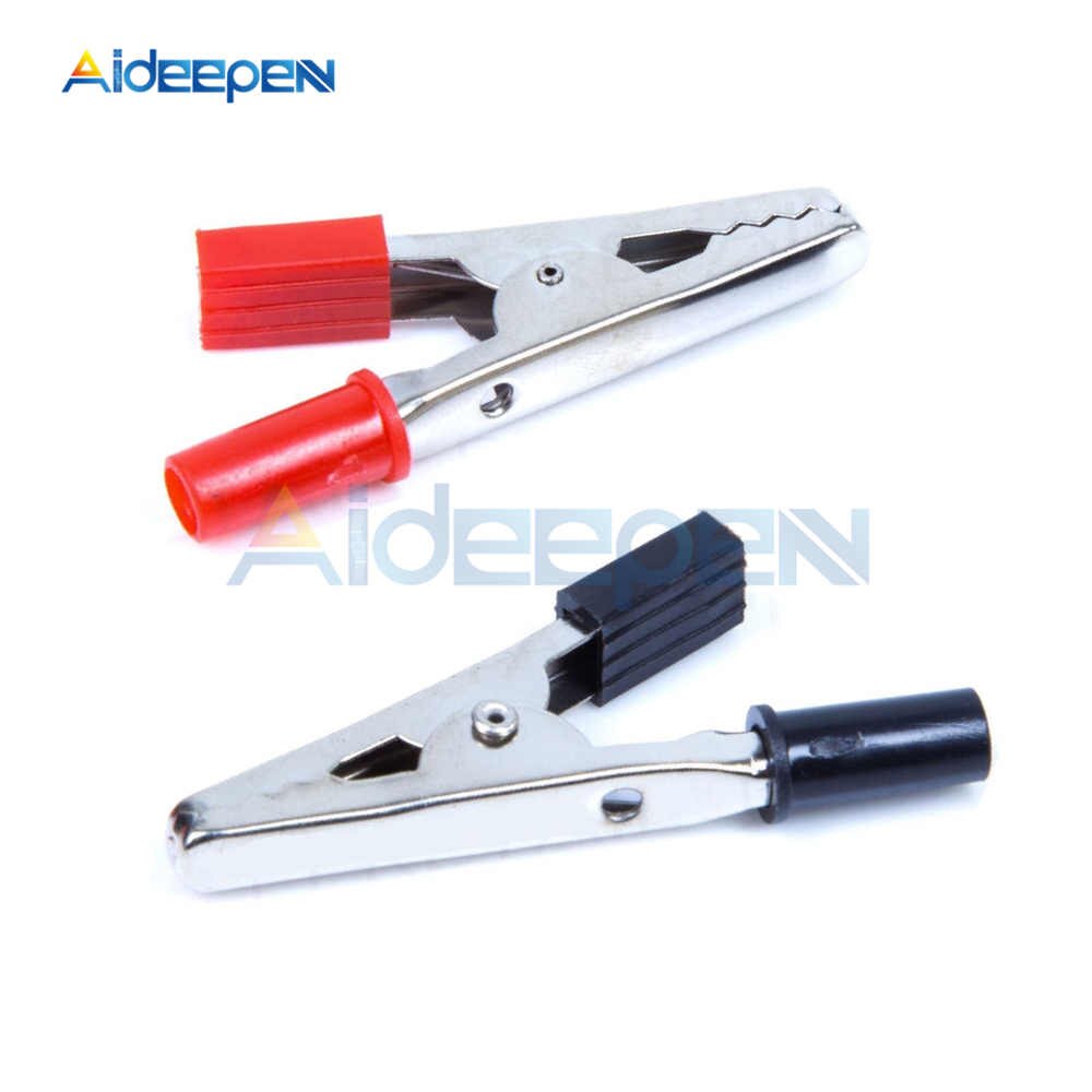 Set 10 Kẹp Cá Sấu 52mm Màu Đen Và Đỏ