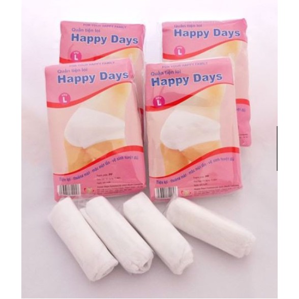 Combo 10 quần lót giấy Happy days (ĐỦ SIZE L -> XXXL)