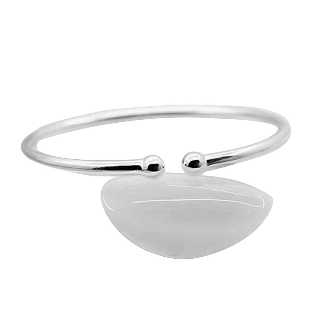 [choosewho1] Vòng Tay Hợp Kim Hở Hai Đầu Mạ Bạc Làm Quà Tặng Sinh Nhật Cho Nữ