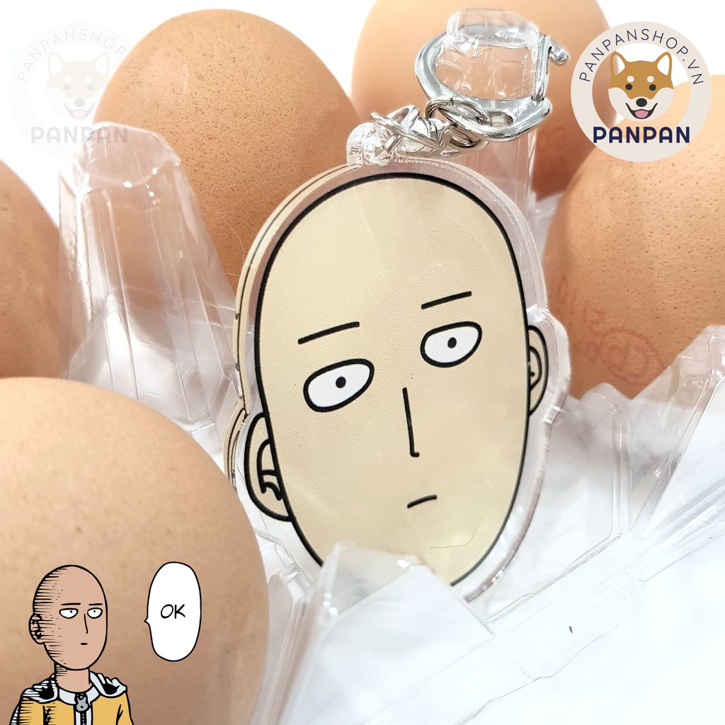 Móc khóa Anime Saitama Mặt Thường / One Punch Man (6cm)