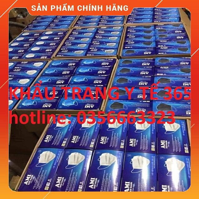 [CHUẨN CHÍNH HÃNG] Combo 10 Hộp Khẩu Trang Y Tế 4 lớp, AMI.Mã vạch đầy đủ (1 hộp 50 chiếc)