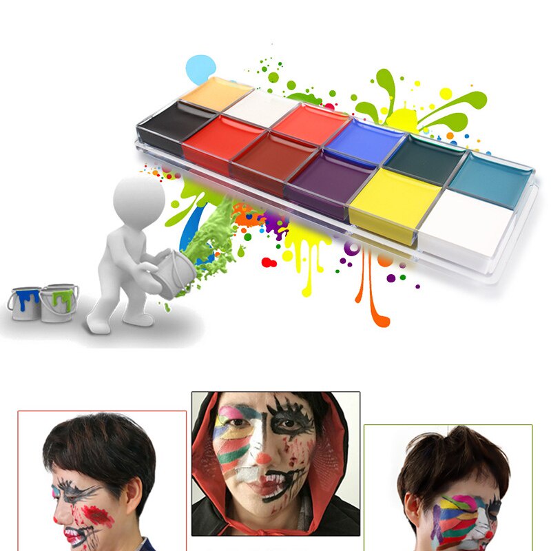 Bảng 12 Màu Sơn Dầu Trang Điểm Mặt Và Cơ Thể Hóa Trang Halloween | BigBuy360 - bigbuy360.vn