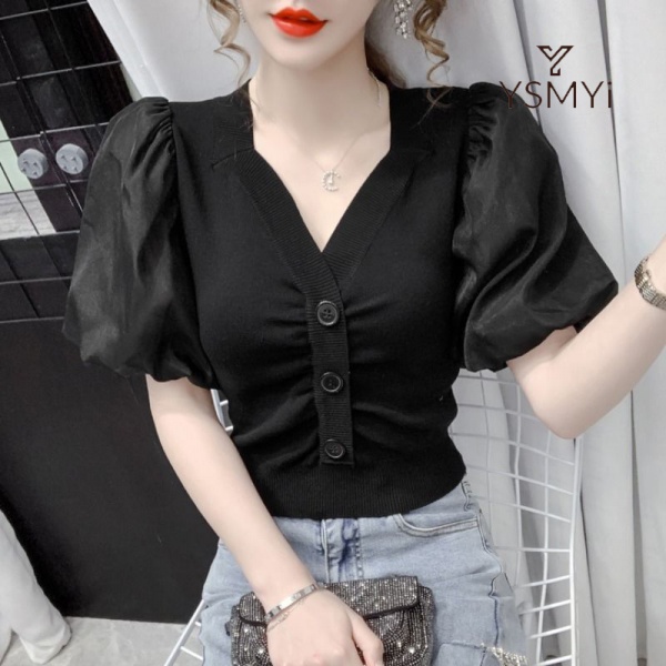 Áo polo Tay Ngắn Cổ Chữ v Thiết Kế Mới Năng Động Thời Trang Mùa Hè Dành Cho Nữ