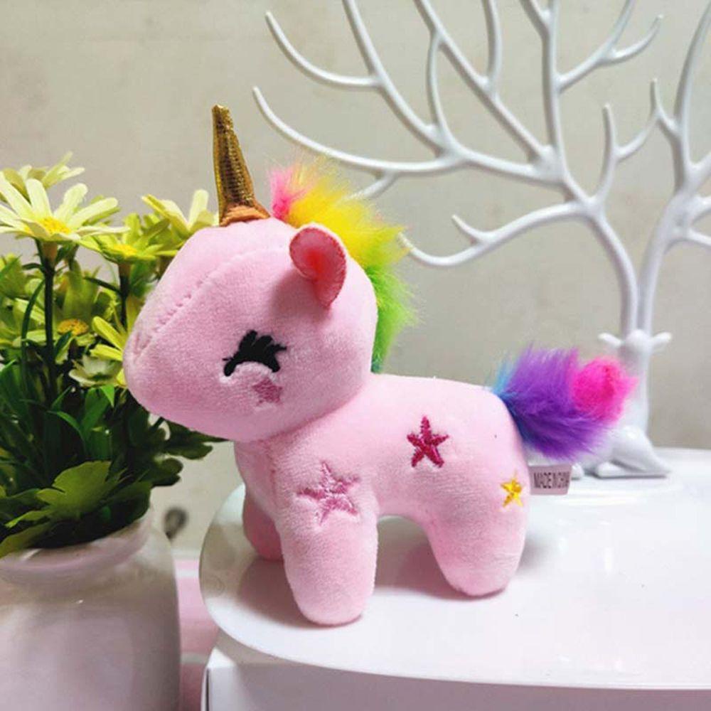 Móc Khóa Kỳ Lân Nhồi Bông Mềm Mại Màu Kẹo Ngọt Dễ Thương