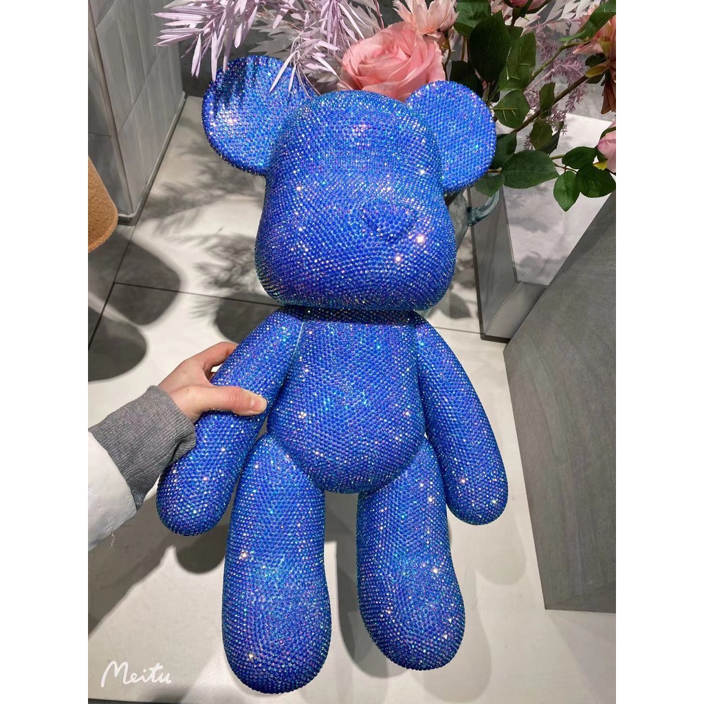 [Mã LIFEXANH03 giảm 10% đơn 500K] Gấu đính đá handmade tự làm bearbrick size 53 hottrend tiktok đủ màu sẵn hàng