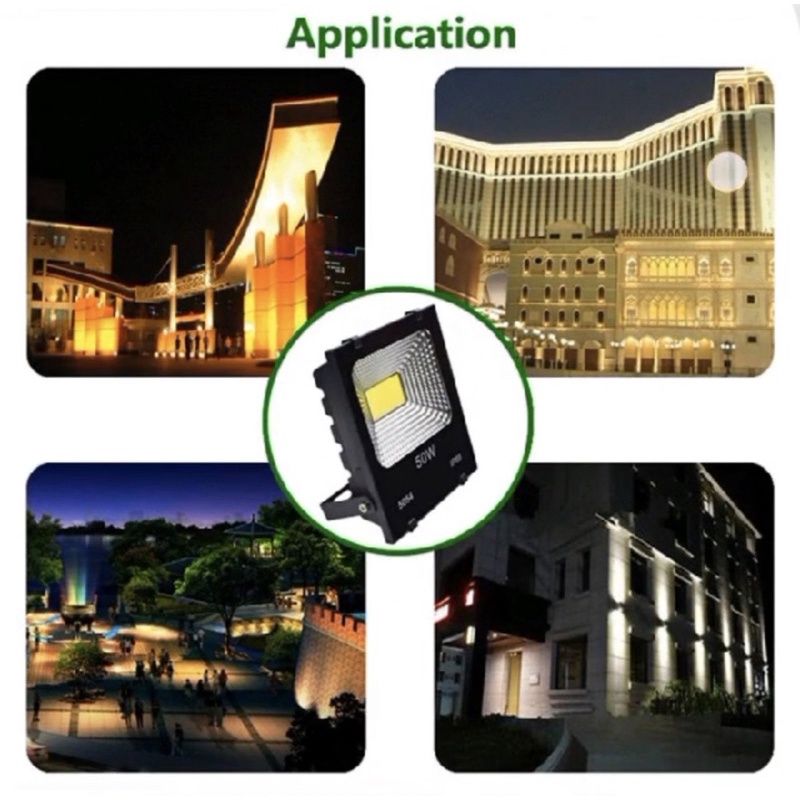 Đèn ngoài trời LED COB 200W 220V chống nước IP66 dùng cho sân bóng - tennis - Màu trắng và Vàng| Lakisan