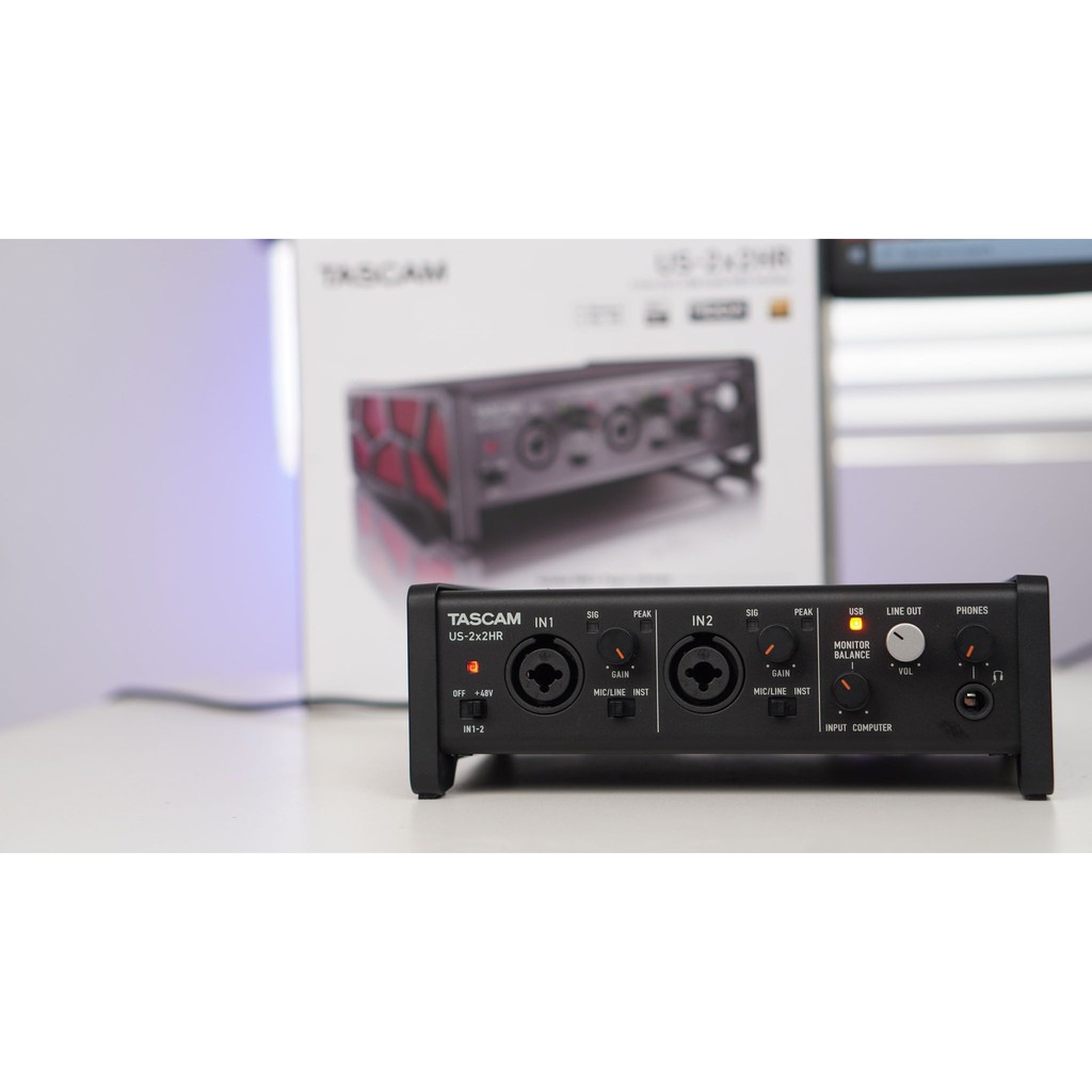 Sound Card Thu Âm Tascam US2x2 HR