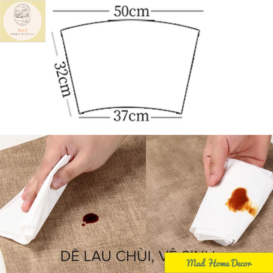 Mẫu lót bàn ăn màu cafe, kaki - Sang chảnh, độc lạ - Mẫu lót bàn nhà hàng, khách sạn phong cách Châu Âu