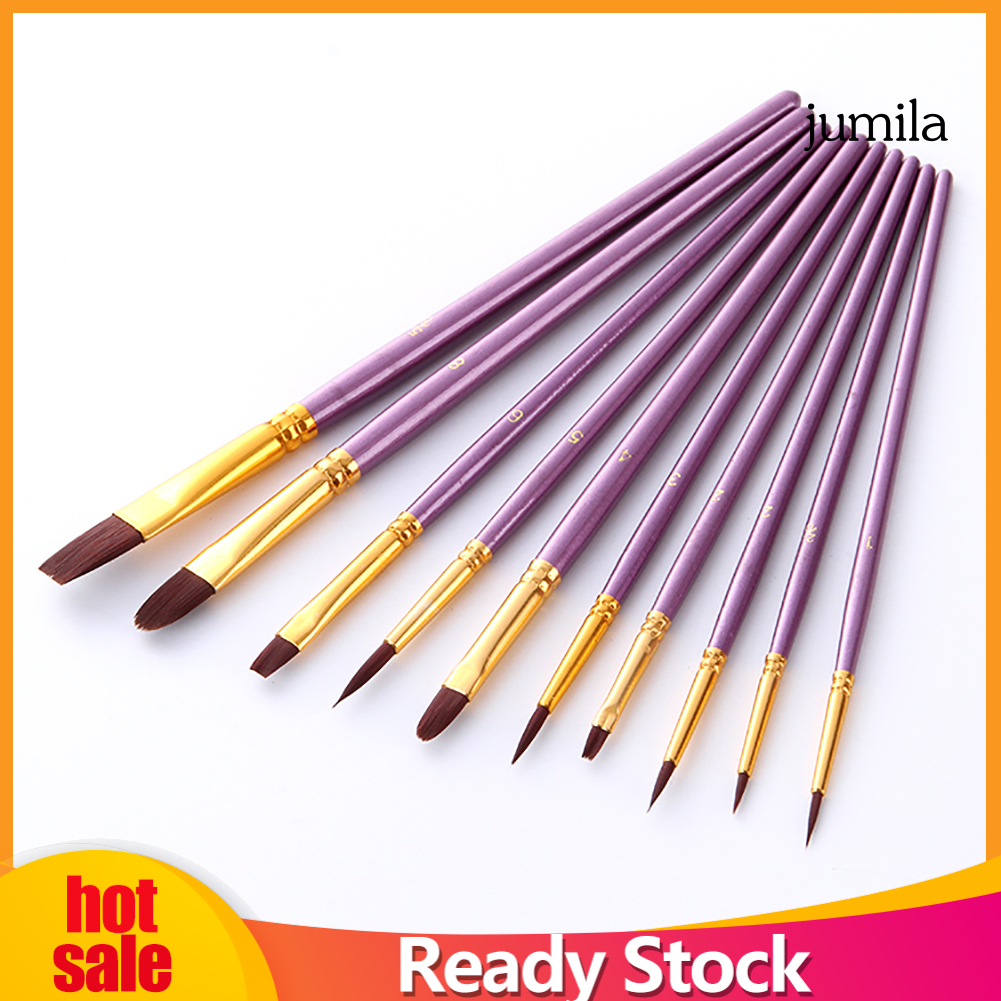 Set 10 cọ vẽ tranh chuyên nghiệp tiện lợi