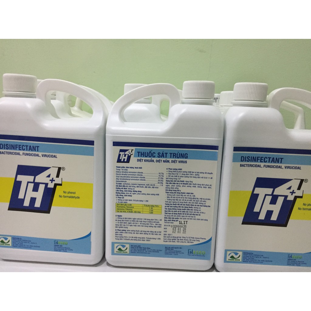 TH4 1000ml. Sát trùng chuồng trại Diệt Khuẩn, Diệt Nấm, Diệt Virus