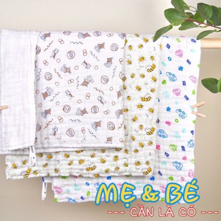 Khăn Gạc, Khăn Tắm, Khăn Quấn Xô In 4 Lớp Cao Cấp Fany