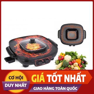 [sỉ + lẻ] Nồi Lẩu Nướng,Bếp Lẩu Nướng  Đa Năng 2in1 Matika MTK-4020 Tiện Dụng