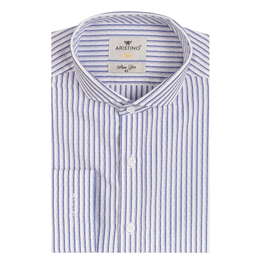 Áo sơ mi nam dài tay Aristino 🌟 CHÍNH HÃNG – SALE 🌟 ALS52508 dáng Slimfit, tà lượn, bamboo sợi tre mềm mát