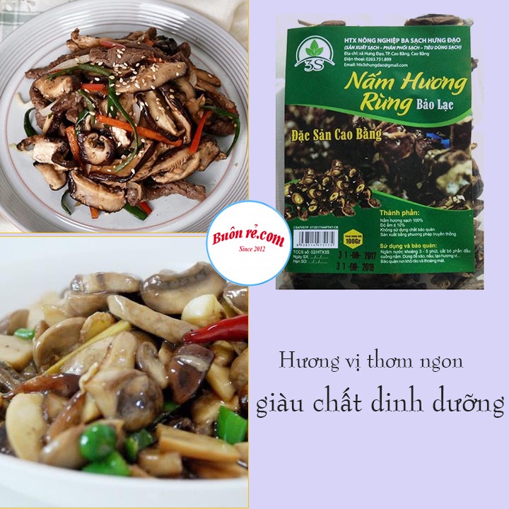 Nấm hương rừng khô (100G) thơm ngon giàu dinh dưỡng - Đặc sản Cao Bằng nông sản sạch 00021